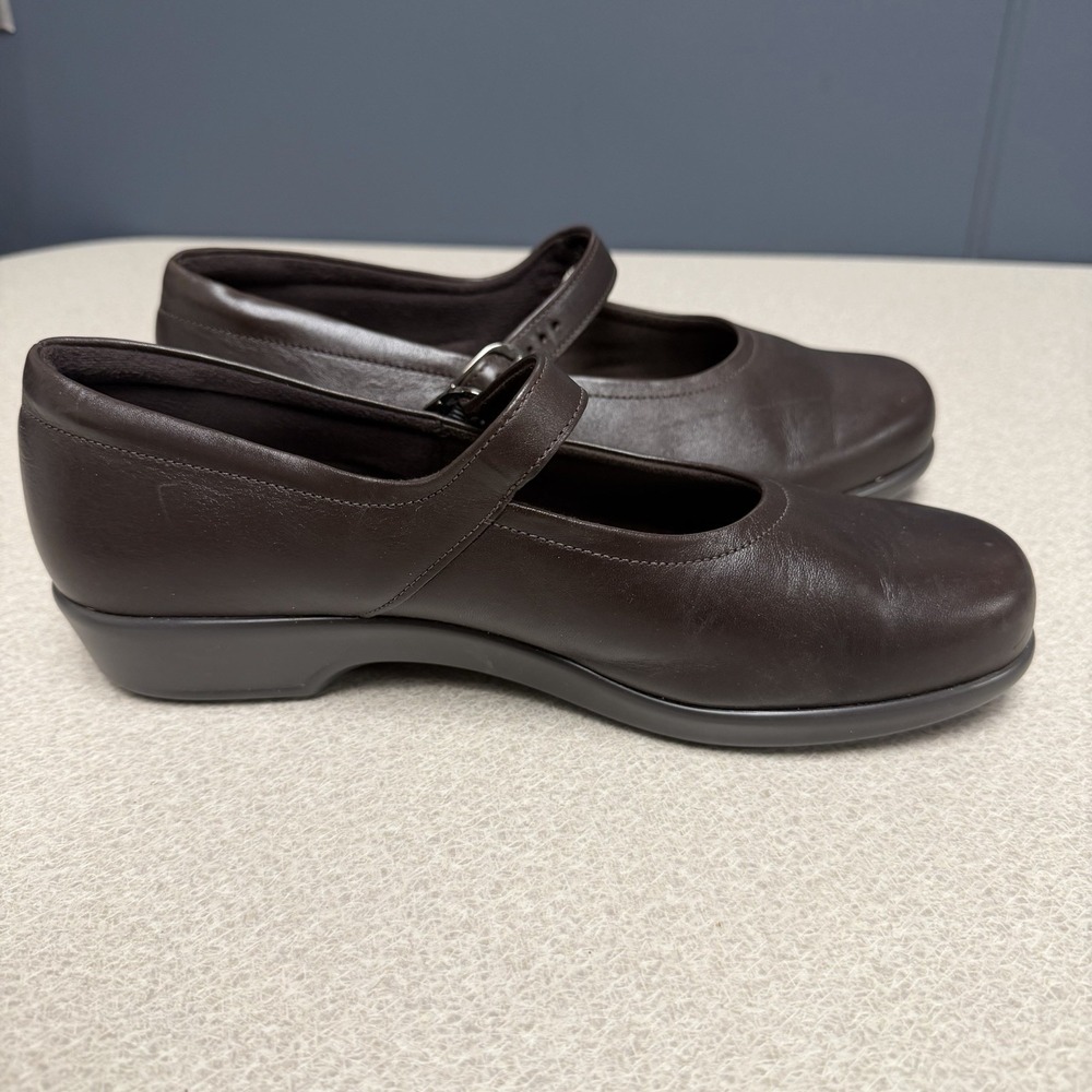 SAS MARIA Mary Jane Women's Size 8.5 W Wide Dark Brown Leather Comfort Shoes - Picture 3 of 11